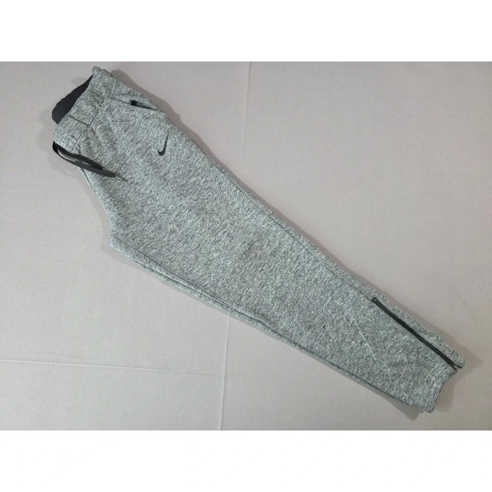 Nike Joggers Womens Extra Small Heather Gray Therma Training Pants Zipper Legs